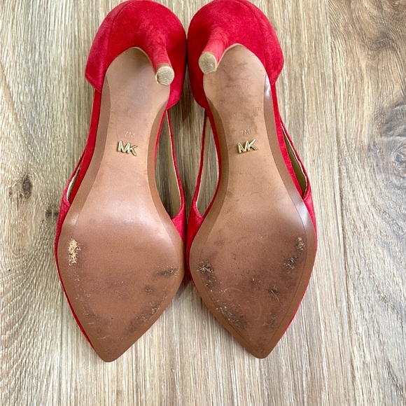Michael Kors Cersei Red Suede Size 7 M EUC - Picture 5 of 8